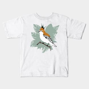 White Collared Monarch bird Design Kids T-Shirt